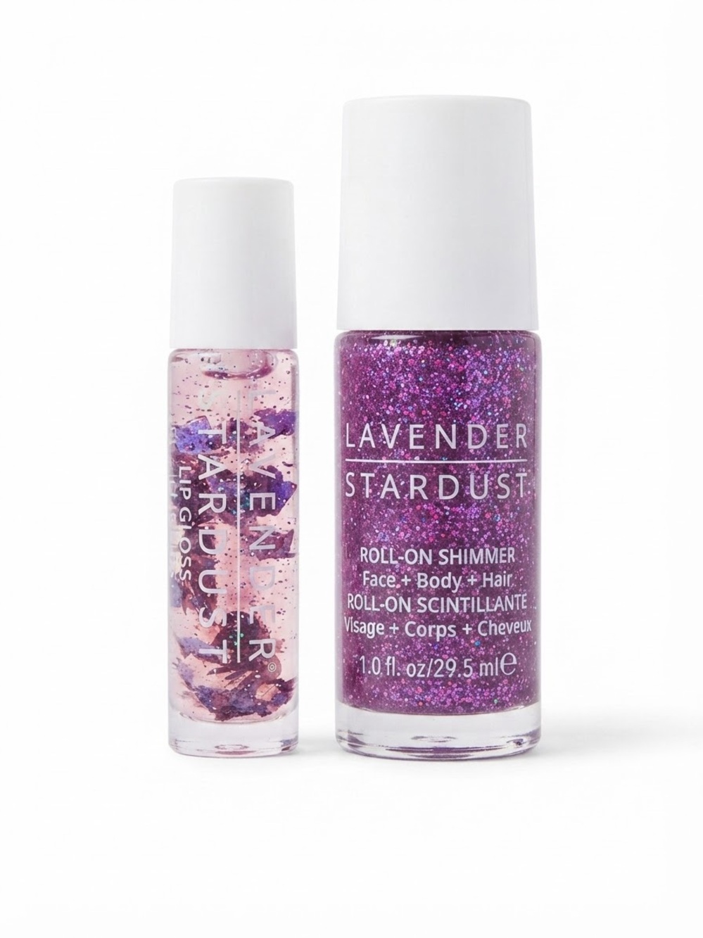 Roll-On Shimmer & Matching Lip Gloss - Lavender